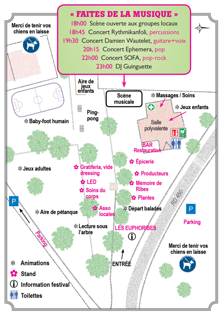 Plan du festival 2025 à Ribes